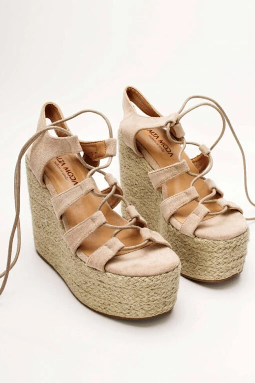 Albanien Seil Sandale -Mode Dessous Geschäft platformes espantrigies lace up 62997 f2nb