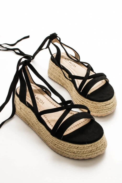 Sucre Sandale Schwarz -Mode Dessous Geschäft platformes espantrigies lace up 63245 f5l9 c6e4d983 7ad5 43c3 8e92 674e44bfff1f