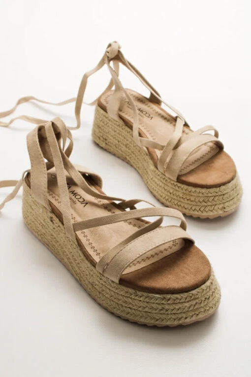 Sucre Beige Sandale -Mode Dessous Geschäft platformes espantrigies lace up 63247 y0ll a8b63064 7690 4ce2 9810 d46b85d78766