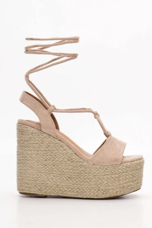 Deia Hohe Keilsandale -Mode Dessous Geschäft platformes espantrigies lace up me diakosmitiko kr 66565 uywr