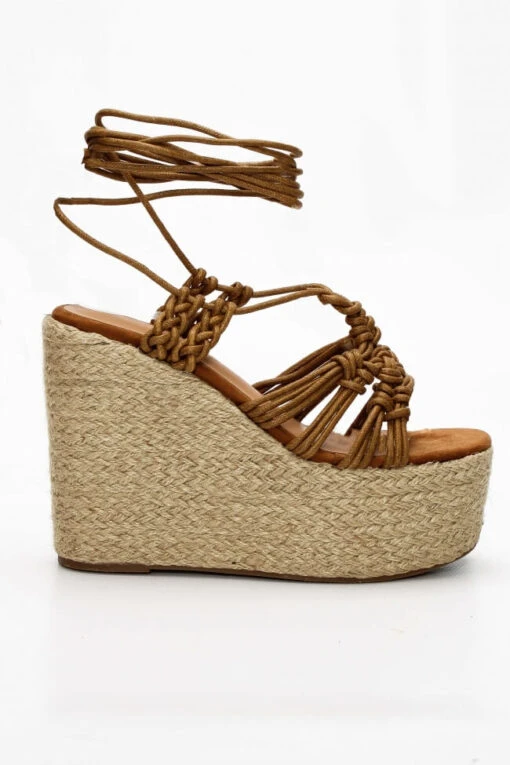 Keilsandale Kolumbien -Mode Dessous Geschäft platformes espantrigies lace up me plekto sxedio 62431 s4fa
