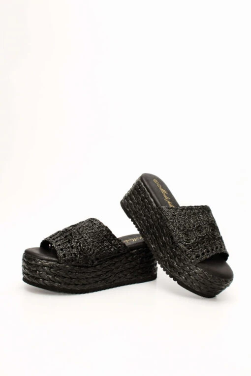 Keilsandale Tunez Schwarz -Mode Dessous Geschäft platformes espantrigies me psatha 64483 ua3k