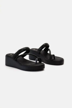 Brilli Manila Schwarz Sandale -Mode Dessous Geschäft platformes me lokso louraki strass 90837 kwwm