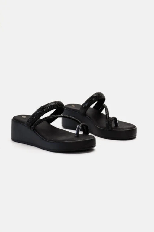 Brilli Manila Schwarz Sandale -Mode Dessous Geschäft platformes me lokso louraki strass 90837 kwwm