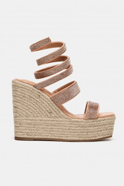 Beige Glitzer High Wedge -Mode Dessous Geschäft platformes me strass 72725 i98l 2593aa85 6a21 4f71 b26b d51ff1753aff
