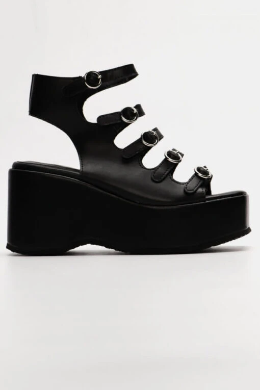 Bogota Schwarze Sandale -Mode Dessous Geschäft platformes open heel me tokes 91075 mlyw