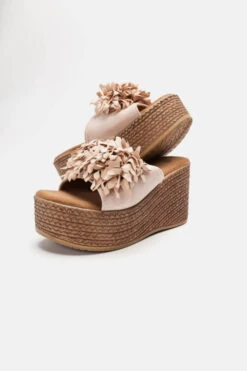Blumen-Keilsandale -Mode Dessous Geschäft platformes suede me louloudia 90989 1dfi