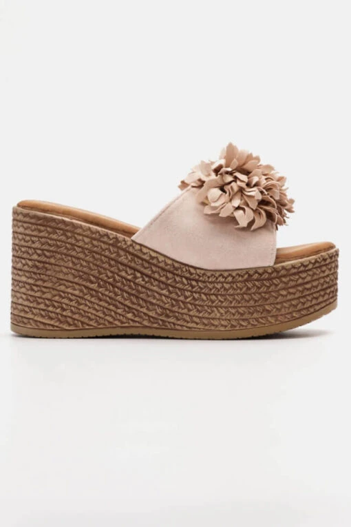 Blumen-Keilsandale -Mode Dessous Geschäft platformes suede me louloudia 90989 so6a