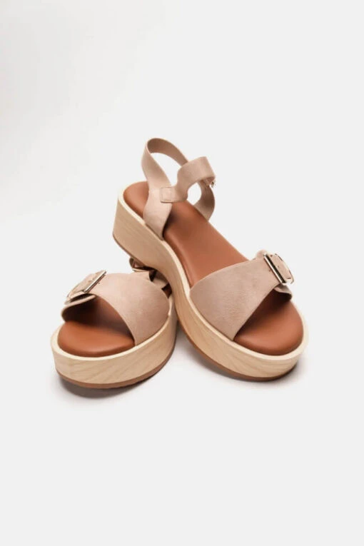 Quito Beige Sandale -Mode Dessous Geschäft platformes suede me toka 91333 fss6