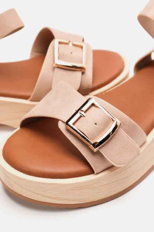 Quito Beige Sandale -Mode Dessous Geschäft platformes suede me toka 91333 ldep