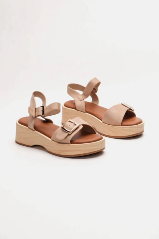 Quito Beige Sandale -Mode Dessous Geschäft platformes suede me toka 91333 pmec
