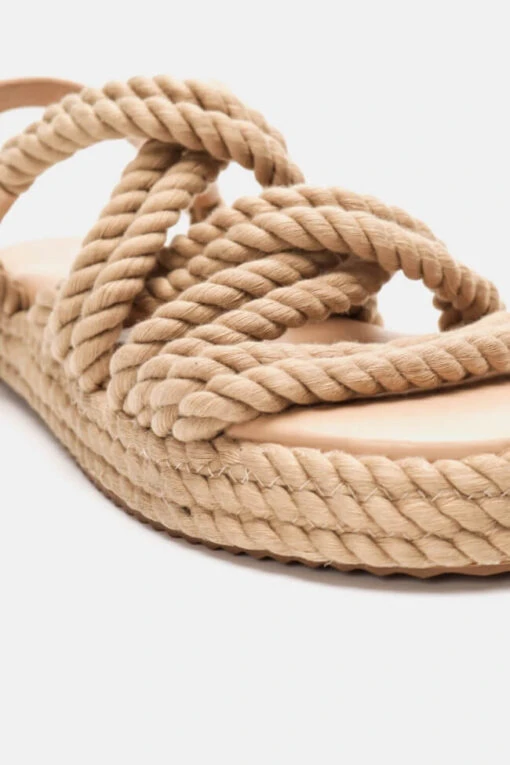 Beige Rope Sandale -Mode Dessous Geschäft sandalia me sxoini 89543 9cr1