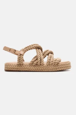Beige Rope Sandale -Mode Dessous Geschäft sandalia me sxoini 89543 ls5a