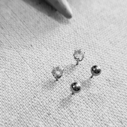 Edelstahl-Ohrring-Set Lian Silber -Mode Dessous Geschäft set pendientes acero inoxidable lian plata pasarelle 1