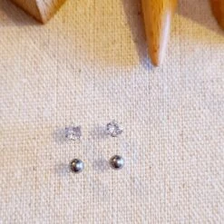 Edelstahl-Ohrring-Set Lian Silber -Mode Dessous Geschäft set pendientes acero inoxidable lian plata pasarelle 3