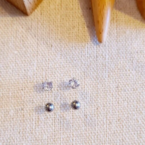 Edelstahl-Ohrring-Set Lian Silber -Mode Dessous Geschäft set pendientes acero inoxidable lian plata pasarelle 3