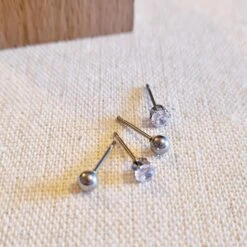 Edelstahl-Ohrring-Set Lian Silber -Mode Dessous Geschäft set pendientes acero inoxidable lian plata pasarelle 4