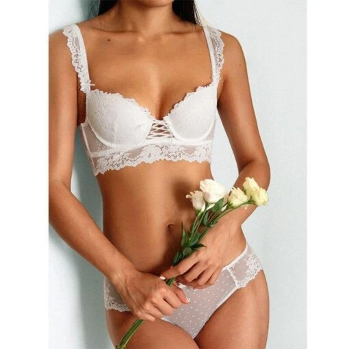 Spitzen-BH Florale Spitze -Mode Dessous Geschäft sujetador encaje floral pasarelle 2