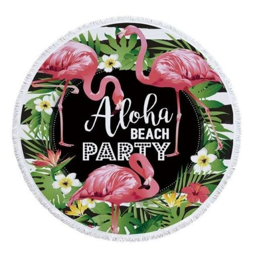 Flamenco Party Strandhandtuch -Mode Dessous Geschäft toalla de playa flamenco party pasarelle default title 107726
