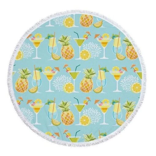 Ananas Cocktail Strandtuch -Mode Dessous Geschäft toalla de playa pina coctel pasarelle default title 454331