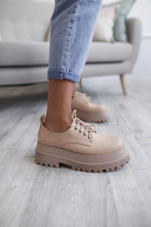 Schnürsenkel Frankreich Beige -Mode Dessous Geschäft zapato cordones francia beige pasarelle 1