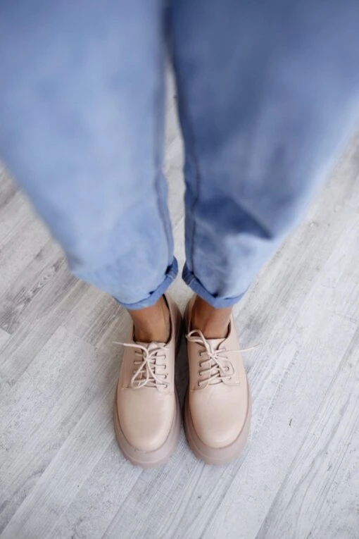 Schnürsenkel Frankreich Beige -Mode Dessous Geschäft zapato cordones francia beige pasarelle 2
