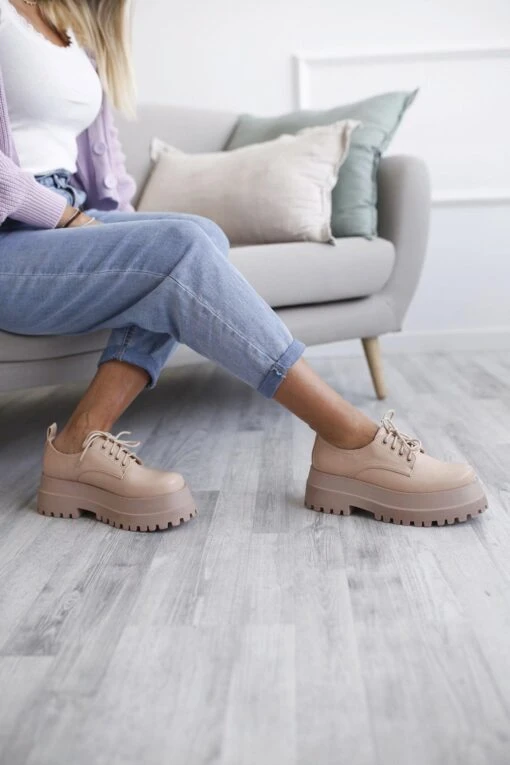 Schnürsenkel Frankreich Beige -Mode Dessous Geschäft zapato cordones francia beige pasarelle 3