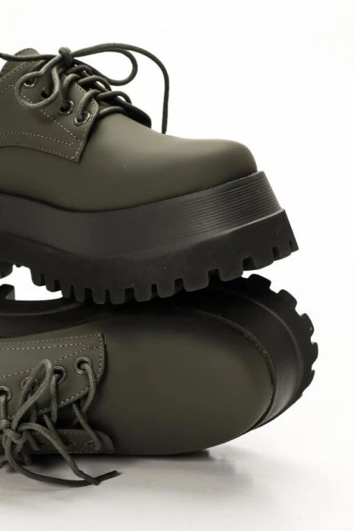 Schnürschuh France Grün -Mode Dessous Geschäft zapato cordones francia verde pasarelle 2