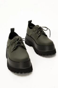 Schnürschuh France Grün -Mode Dessous Geschäft zapato cordones francia verde pasarelle 3