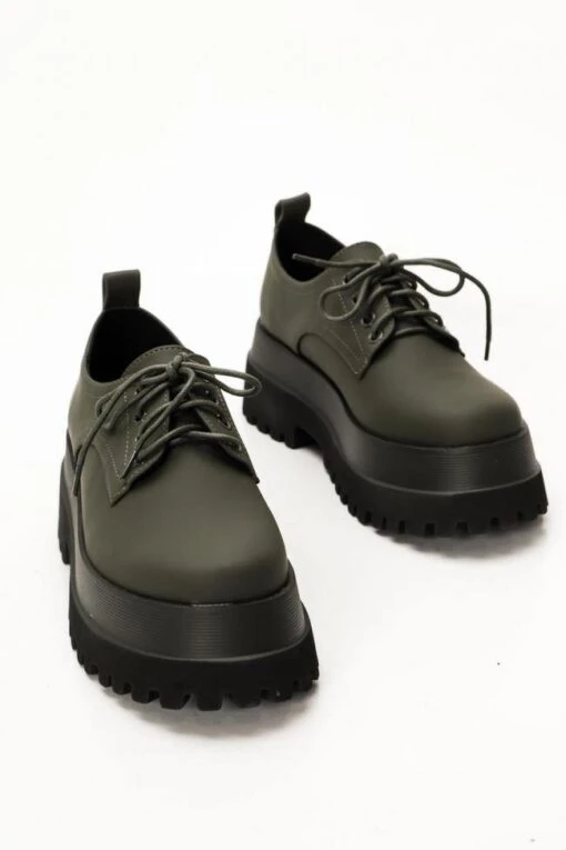 Schnürschuh France Grün -Mode Dessous Geschäft zapato cordones francia verde pasarelle 3